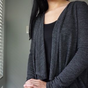 High-Low Dark Gray Cardigan